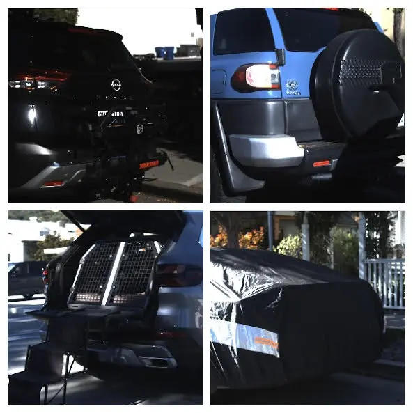 Collage of vehicles detected by autoChalk Mobile without visible license plates